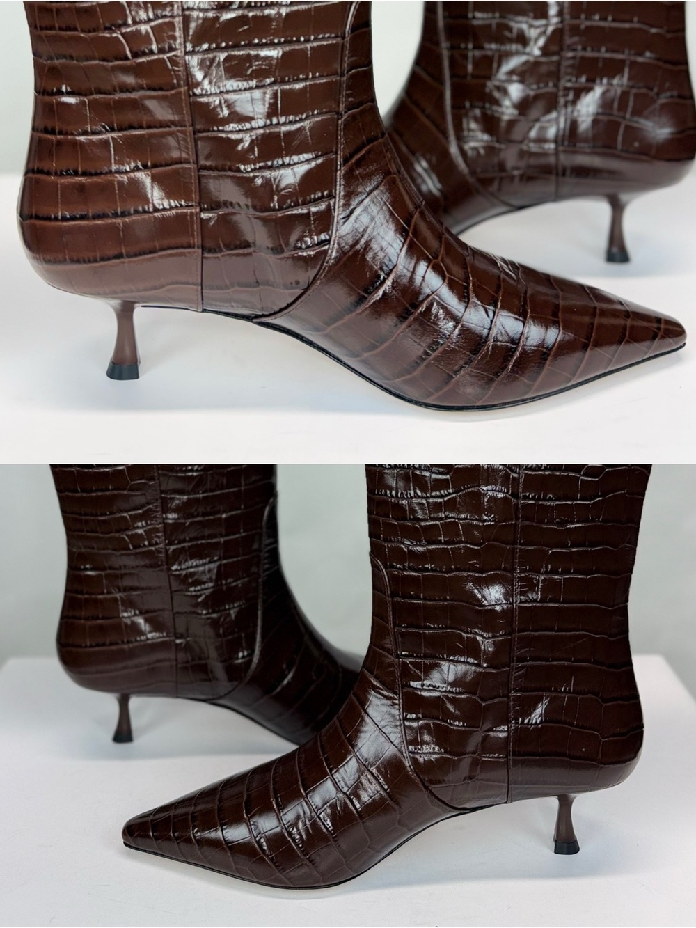 New Stuart Weitzman Naomi 50 High Boot Auburn Brown Sz 8.5 - Picture 13 of 16